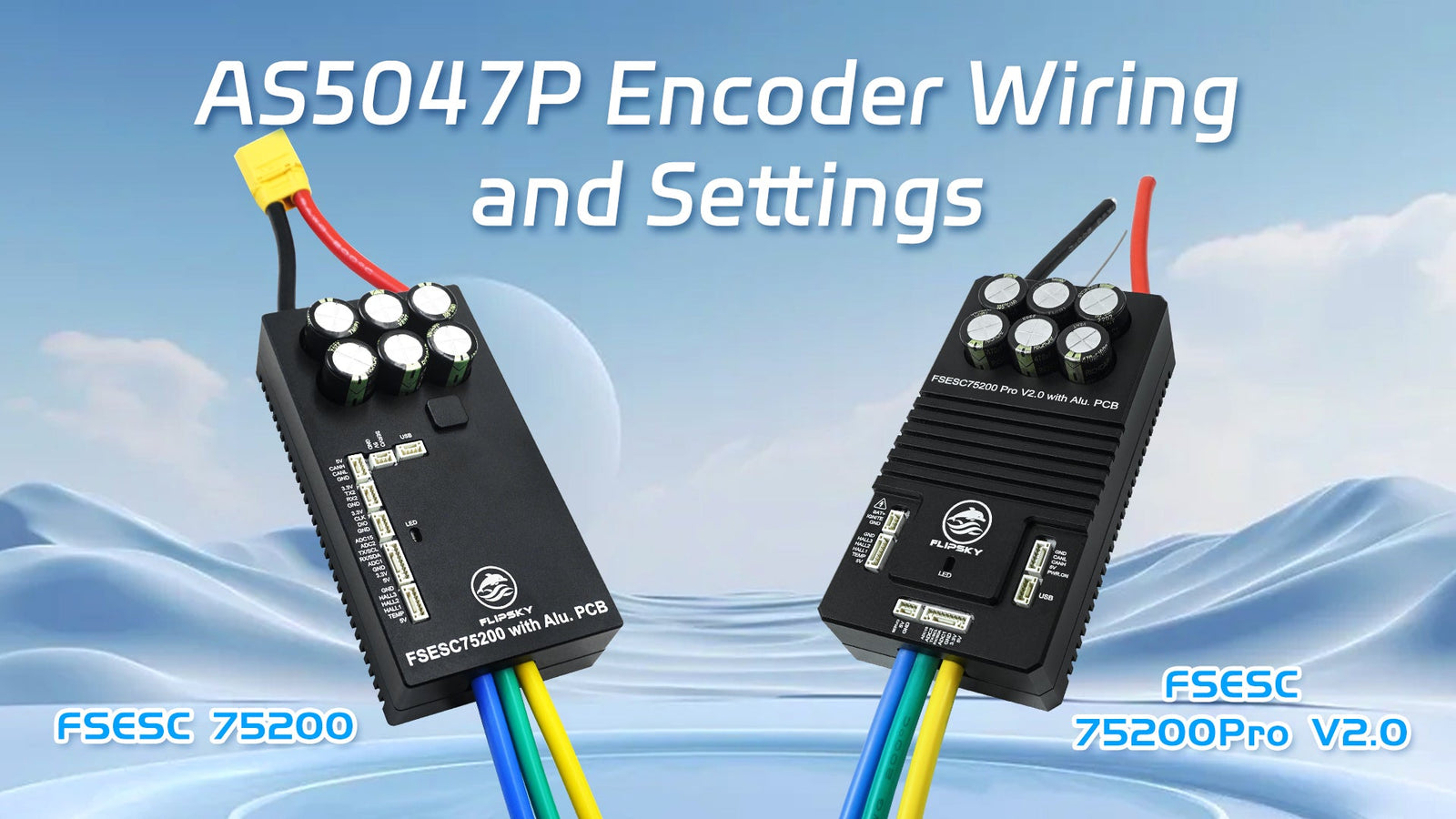 Flipsky FSESC 75200Pro V2.0 and 75200 AS5047P Encoder Wiring and Settings