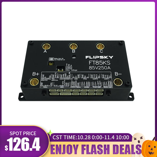 Flash Deals FLIPSKY FT85KS 85V 250A ESC supports ordinary upgrade switches and smart switches NON-VESC For Electric Skateboard / Electric Scooter / Ebike Speed Controller / Electric Motorcycle / Robotics