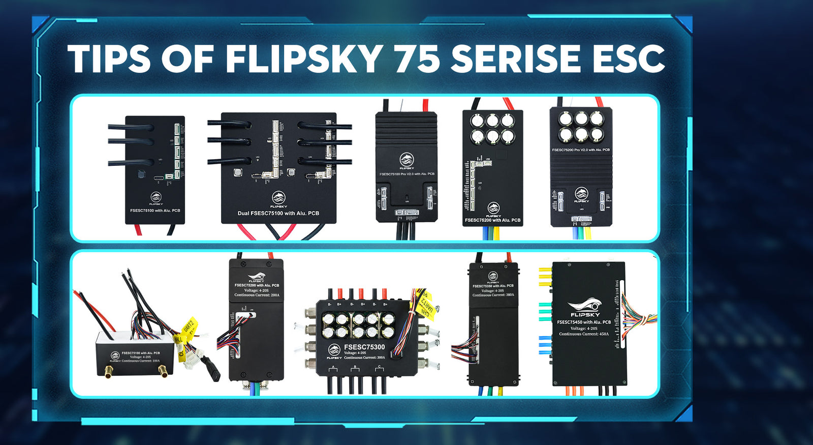 Differences Among FLIPSKY 75 Series ESCs