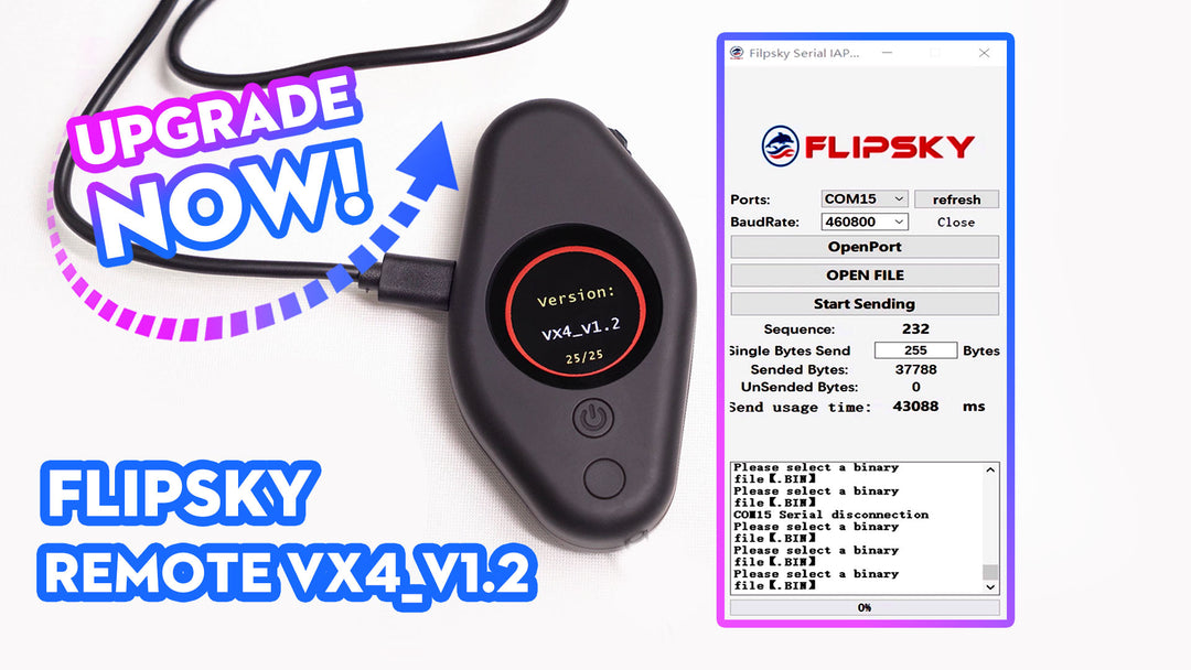 Flipsky Remote Controller VX4 Firmware V1.2 Update Tutorial