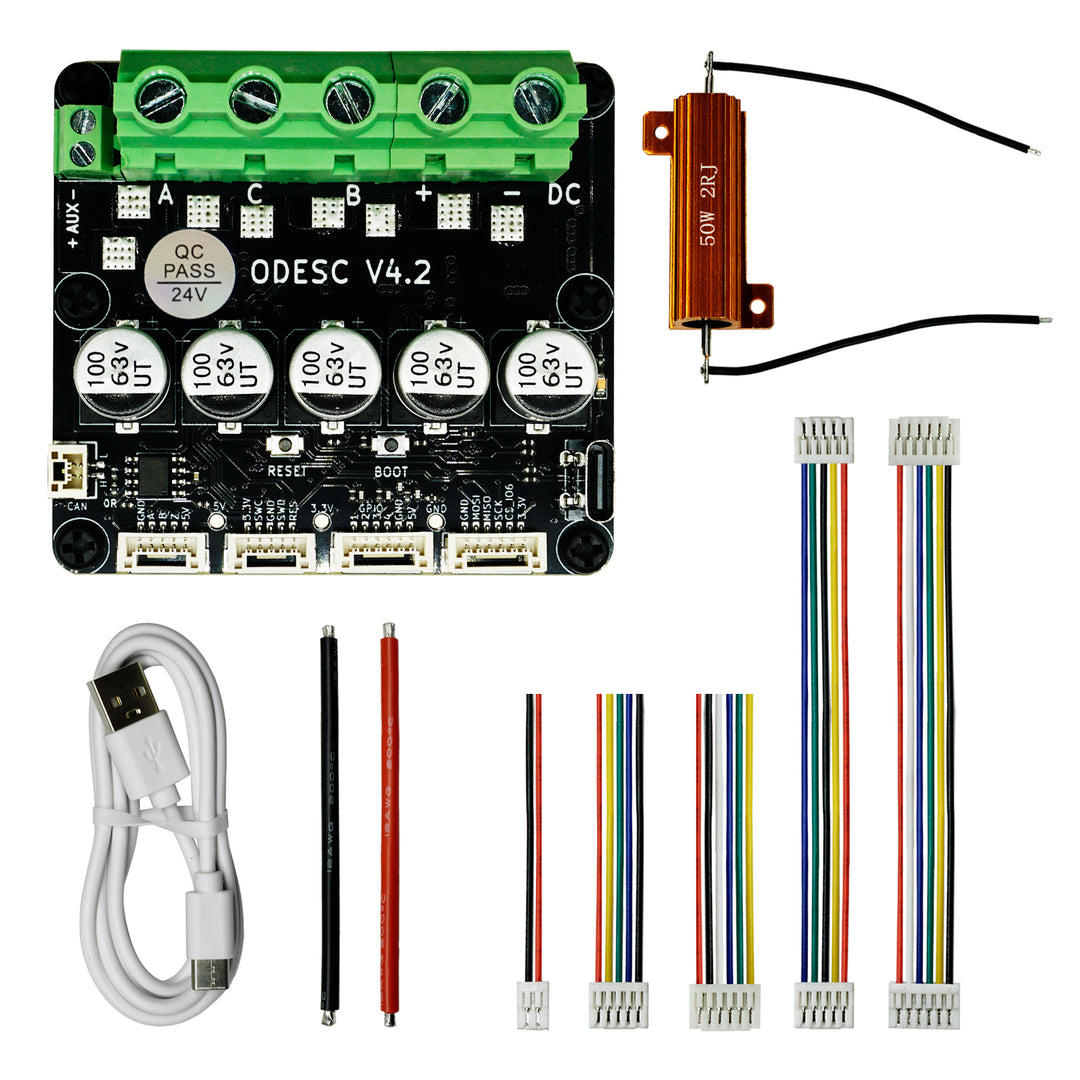 ODESC V4.2 Single-Drive High-Current High-Precision Brushless Servo Motor Controller, Based On ODrive3.6 Upgrade, Software Configuration Compatible With Odrivetool, FOC, BLDC - FLIPSKY