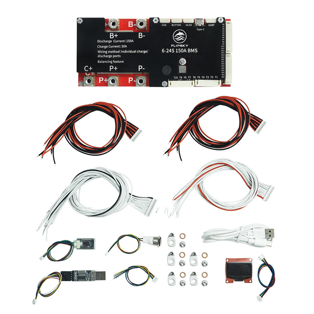 Flipsky Smart Bluetooth VESC LTC6811 6S-24S 150A BMS  li-ion Lifepo4 LTO Battery Protection Board