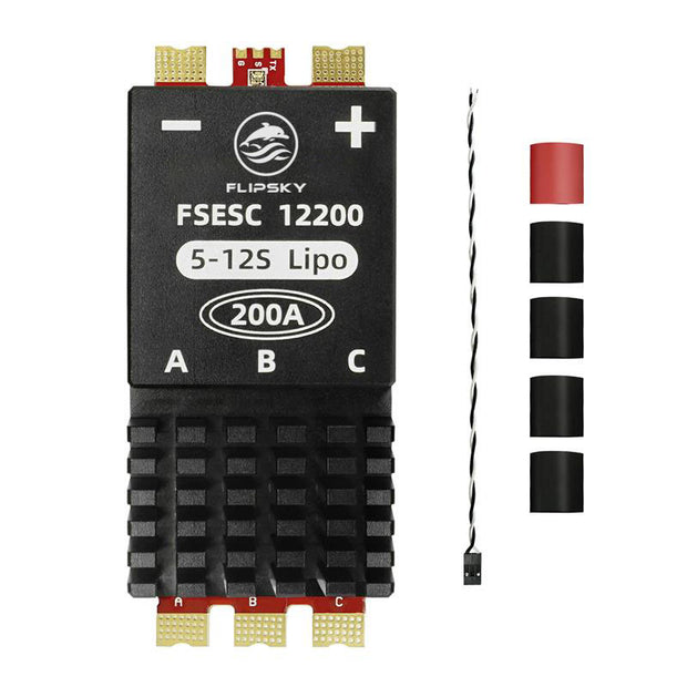 Flipsky Brushless Electric Speed Controller 12200 5-12S Power 200A BLHeli_32 / AM32 Firmware For Multi-Rotor Aircrafts Airplane Models Plant Protection Machine Boat Models RC Car Models