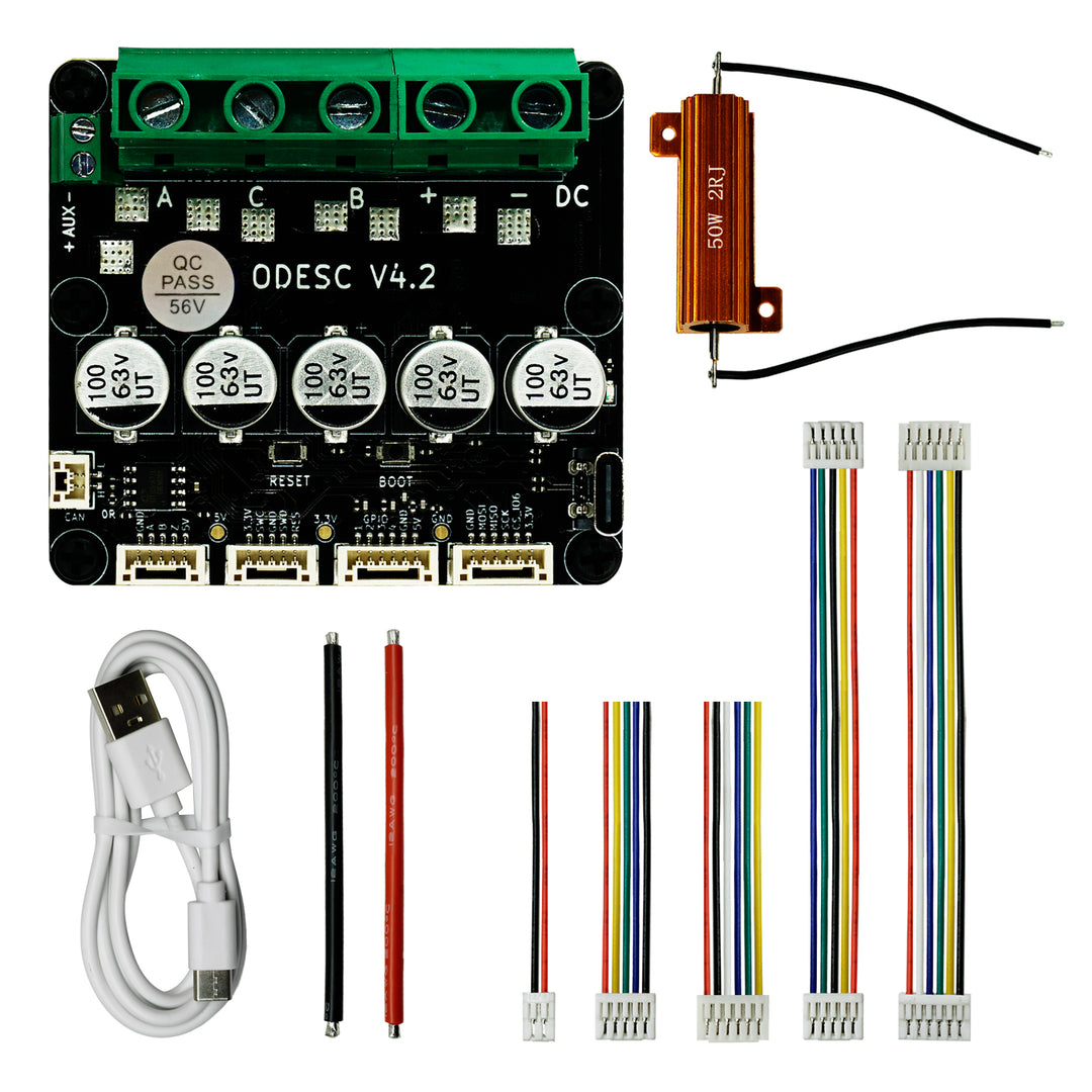 ODESC V4.2 Single-Drive High-Current High-Precision Brushless Servo Motor Controller, Based On ODrive3.6 Upgrade, Software Configuration Compatible With Odrivetool, FOC, BLDC - FLIPSKY