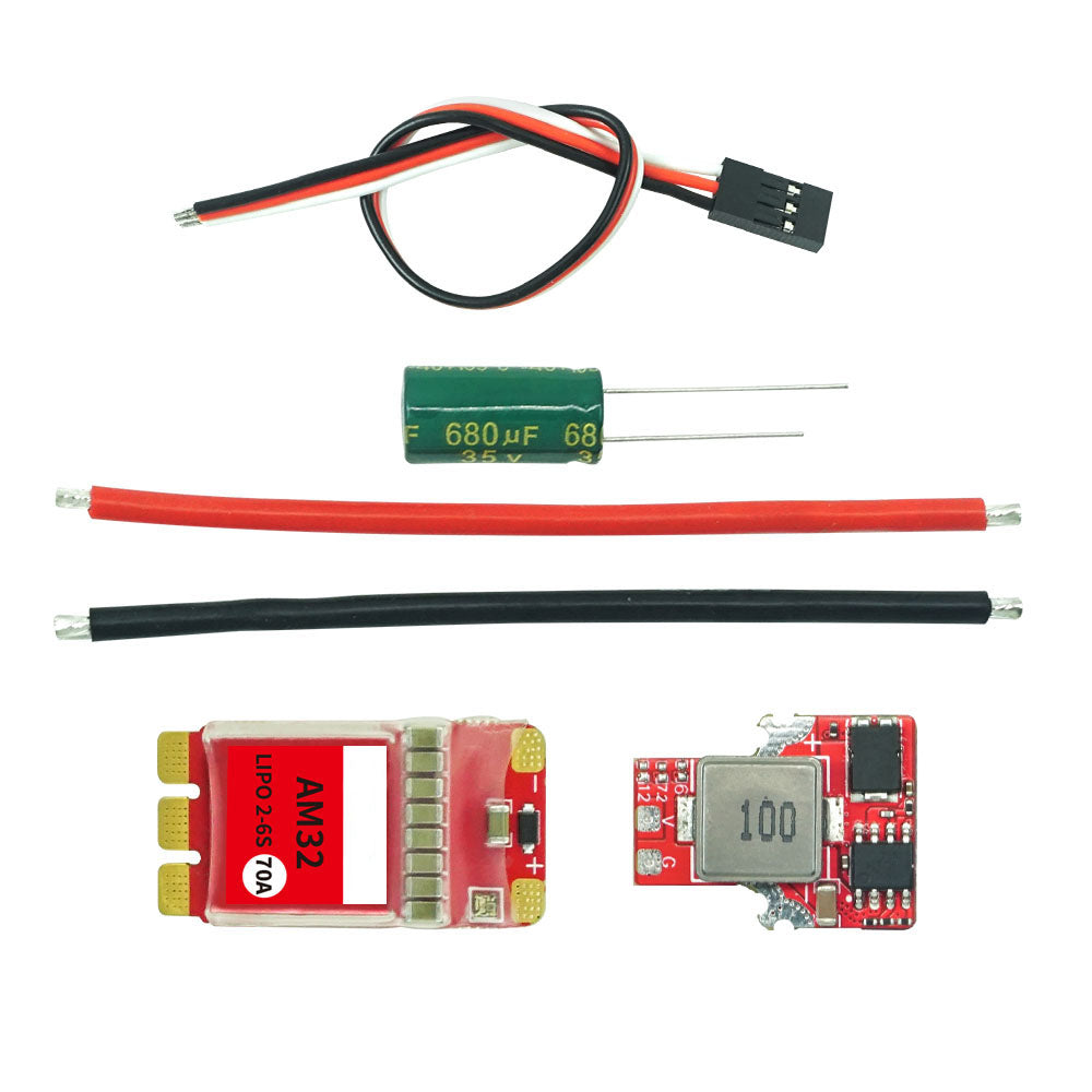 Flipsky 2670 Brushless ESC 2-6S Lipo Powered 70A BLHeli_32 / AM32 Supports 128KHz PWM Frequency Suitable For FPV Racing Drone Multi-Axis Drones Fixed-Wing UAV Model Boats - FLIPSKY