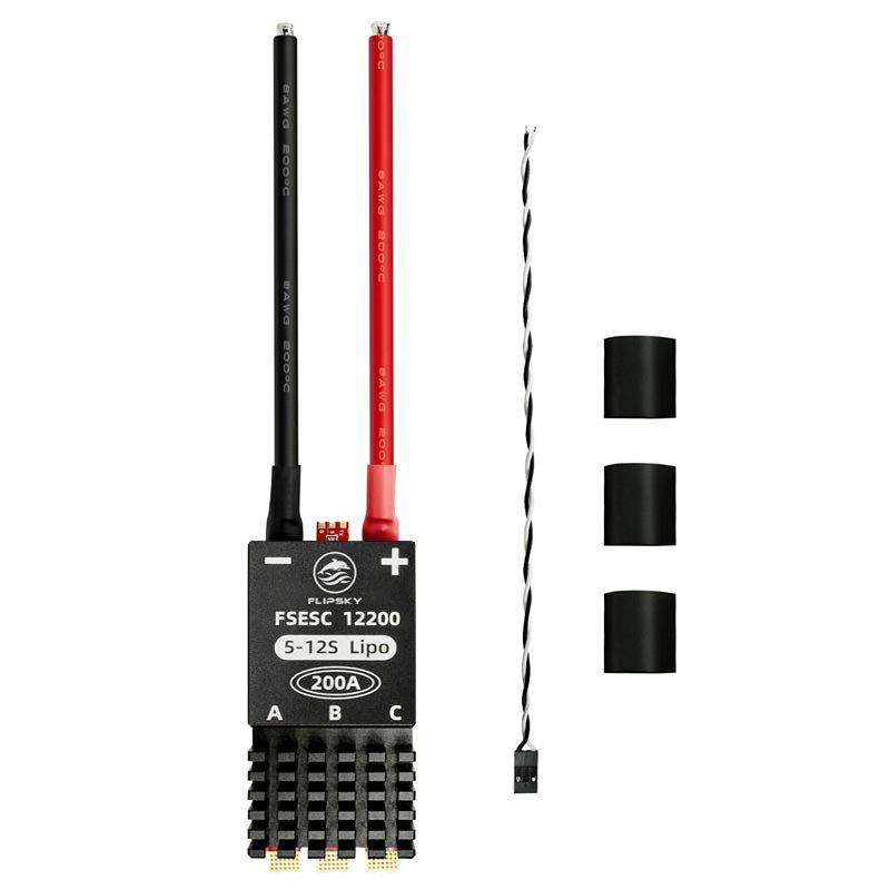 Flipsky Brushless Electric Speed Controller 12200 5-12S Power 200A BLHeli_32 / AM32 Firmware For Multi-Rotor Aircrafts Airplane Models Plant Protection Machine Boat Models RC Car Models