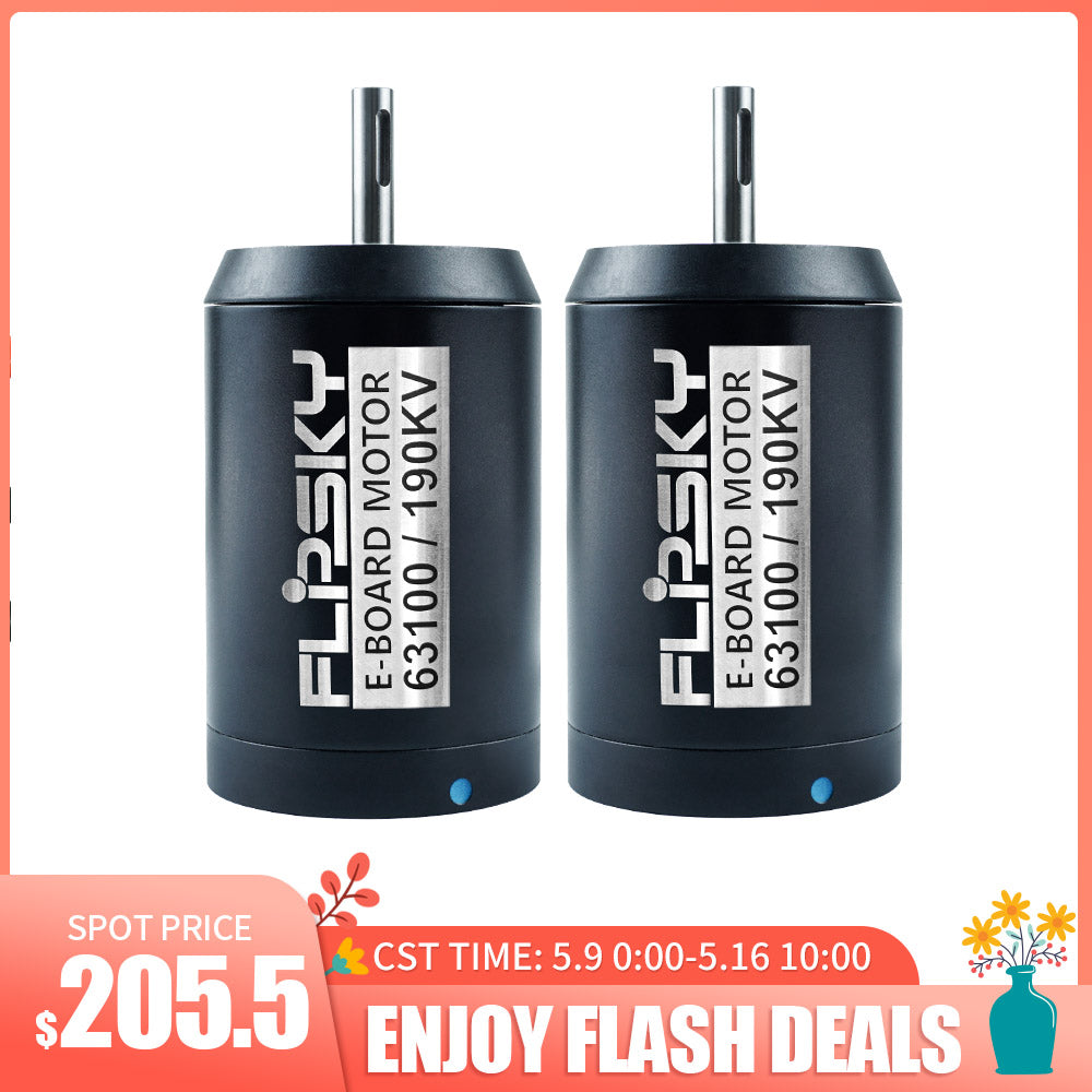 Flipsky Flash Deals 2PCS Sensored Outrunner Brushless DC Motor Battle hardened 63100 140KV 170KV 190KV 5500W
