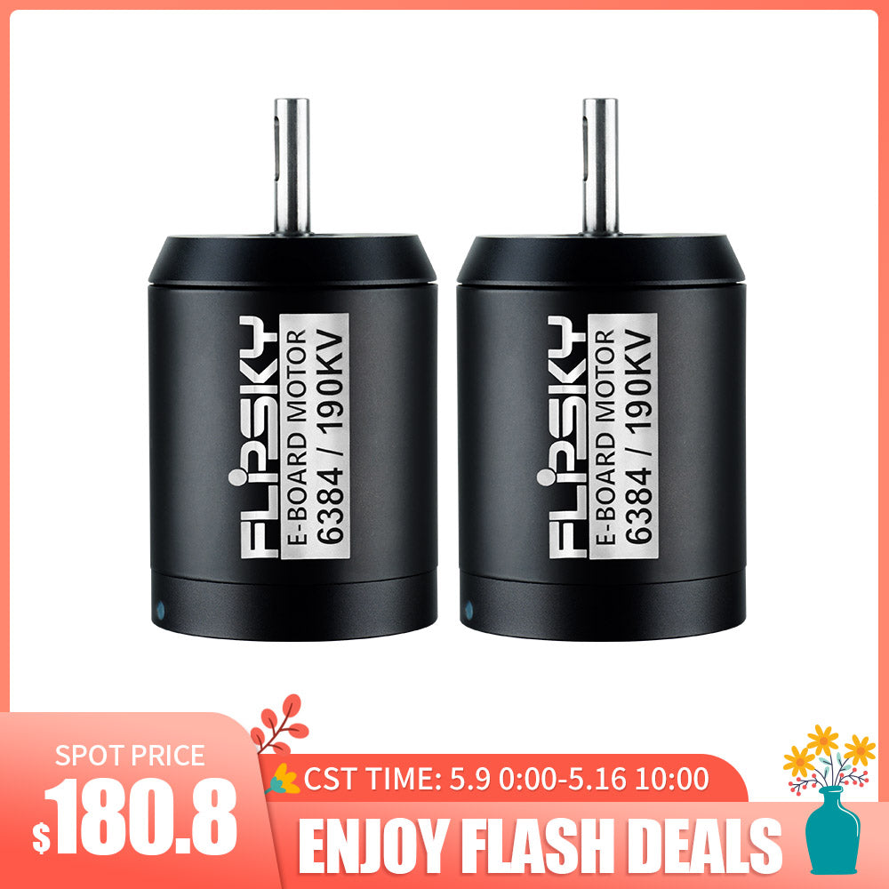 Flash Deals 2PCS Flipsky BLDC Belt Motor Battle Hardened 6384 190KV 4000W for Electric Skateboard