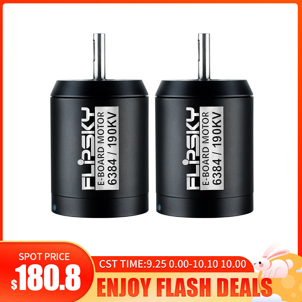 Flash Deals 2PCS Flipsky BLDC Belt Motor Battle Hardened 6384 190KV 4000W for Electric Skateboard