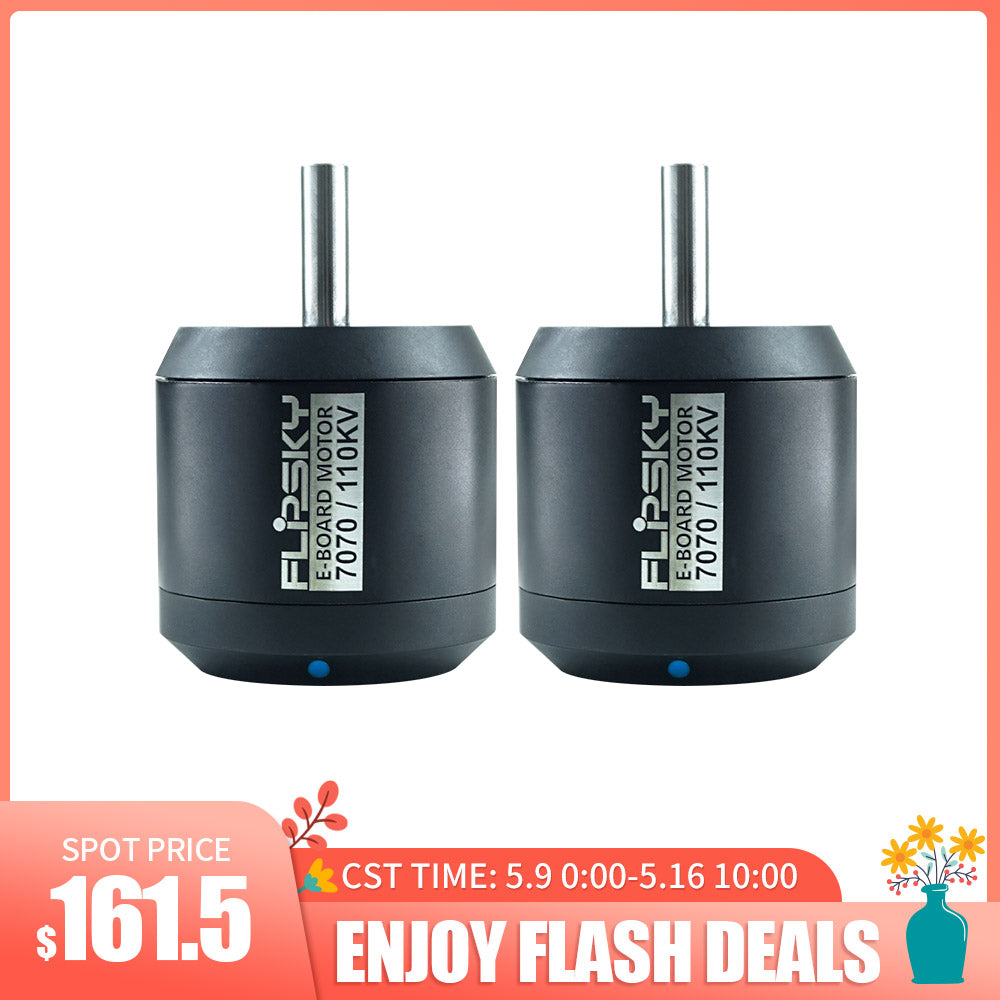 Flash Sale Flipsky 2PCS Sensored Outrunner Brushless DC Motor Battle hardened 7070 110KV 140KV 170KV 4200W