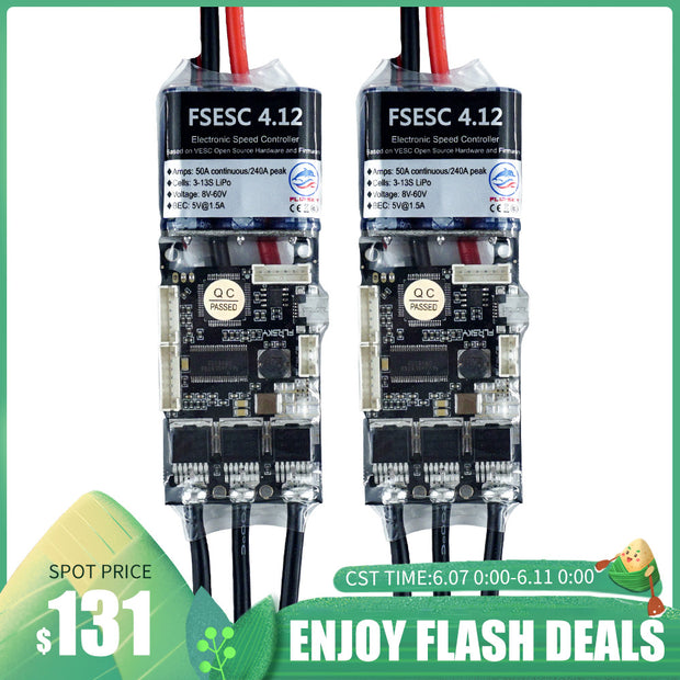Flash Deals 2PCS FSESC 4.12 50A Based on VESC® 4.12