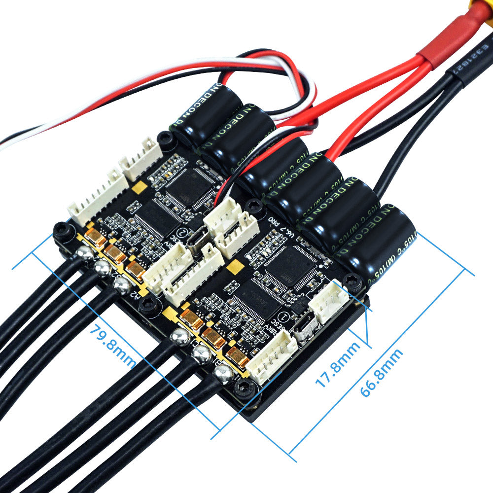 FLIPSKY Dual Mini FSESC6.7 Pro 140A base on VESC6.6 With Aluminum Anodized Heat Sink