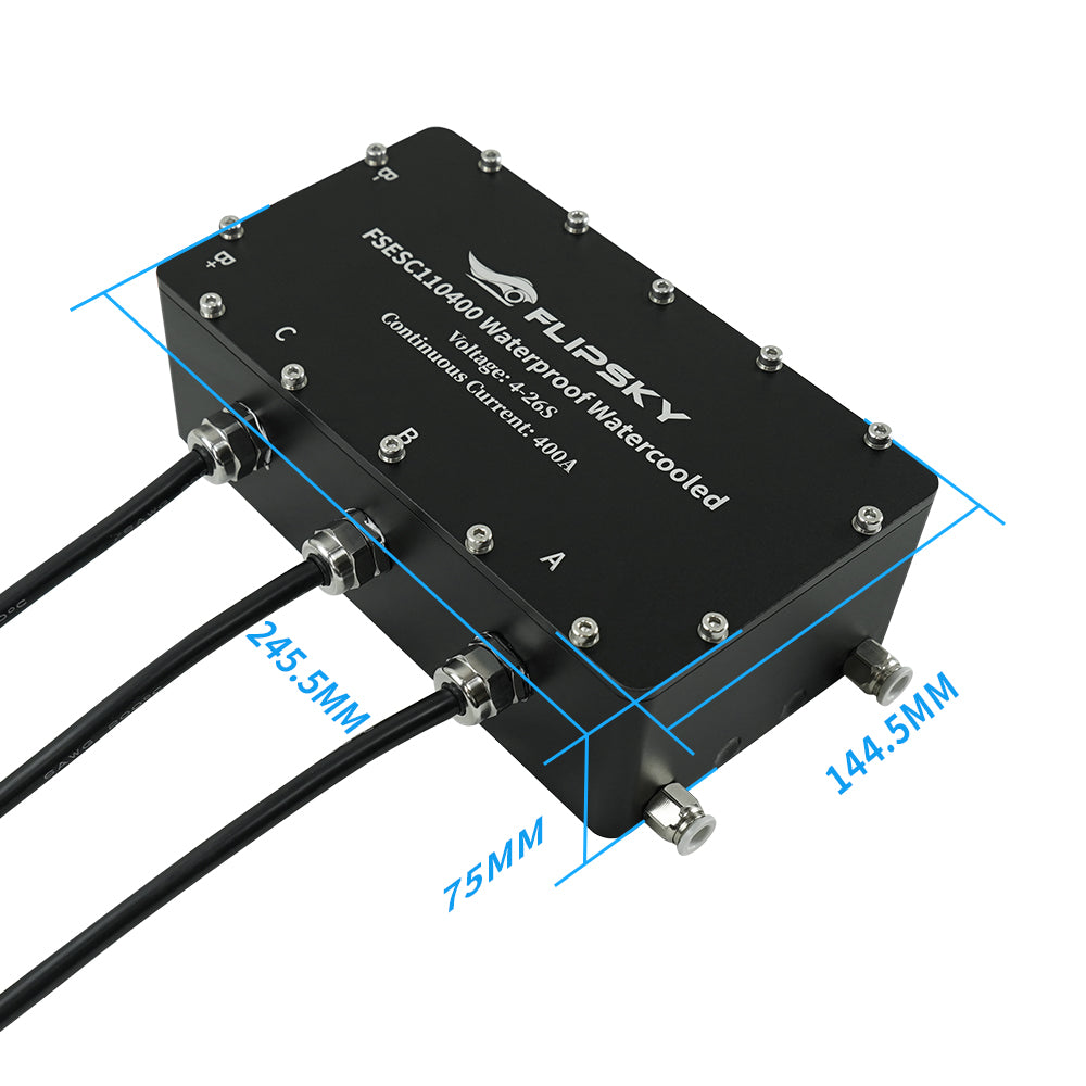 Flipsky FSESC 110400 High Voltage 110V High Current 400A Waterproof ESC Base On Vesc With Aluminum Case Water Cooling Enclosure For E-Foil Fighting Robot Surfboard AGV Robot/RC Boat