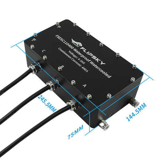 Flipsky FSESC 110400 High Voltage 110V High Current 400A Waterproof ESC Base On Vesc With Aluminum Case Water Cooling Enclosure For E-Foil Fighting Robot Surfboard AGV Robot/RC Boat