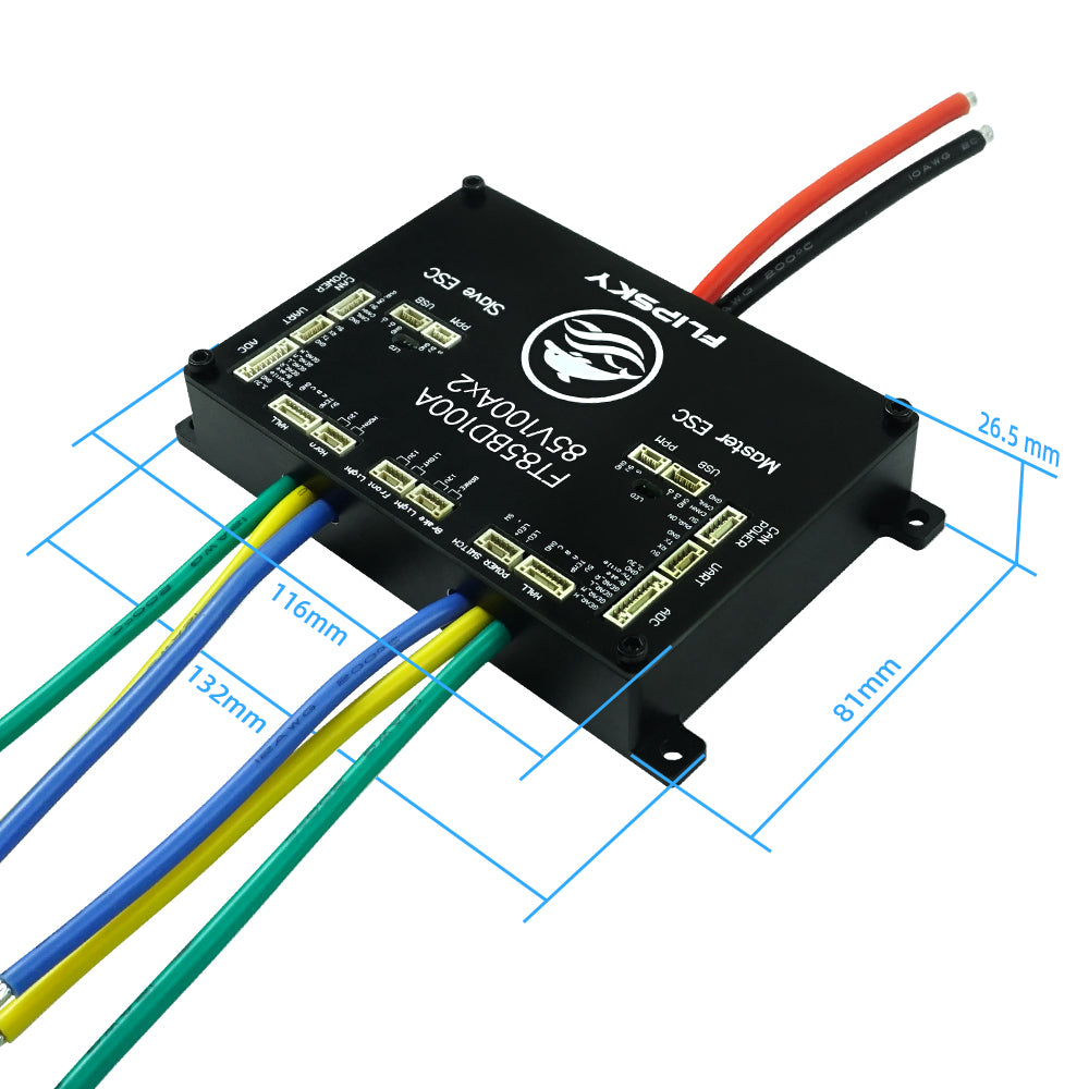 Flipsky FT85BD Dual ESC 85V 200A With Aluminum Case NON-VESC For Electric Skateboard / Electric Scooter / Ebike Speed Controller / Electric Motorcycle / Robotics