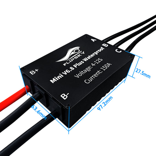Flipsky IP68 Waterproof ESC Electronic Speed Controller Mini FSESC6.8 Plus based on VESC6 150A for Efoil Ejet / boat esurf