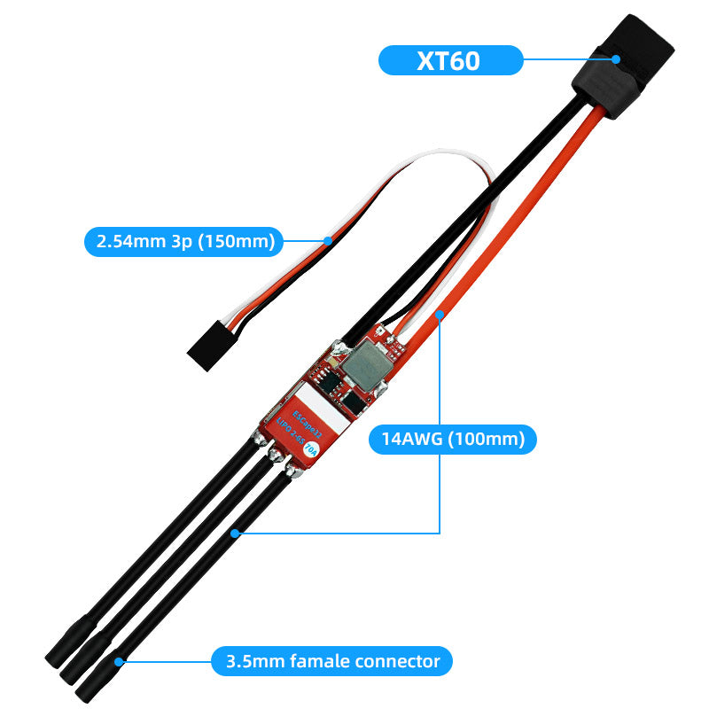 Flipsky 2670 Brushless ESC 2-6S Lipo Powered 70A BLHeli_32 / AM32 Supports 128KHz PWM Frequency Suitable For FPV Racing Drone Multi-Axis Drones Fixed-Wing UAV Model Boats