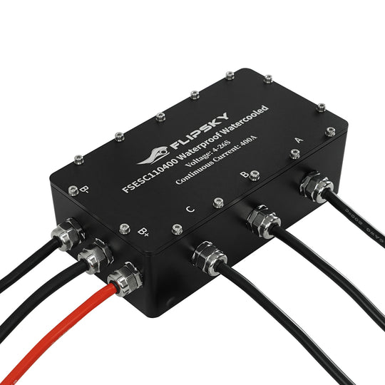 Flipsky FSESC 110400 High Voltage 110V High Current 400A Waterproof ESC Base On Vesc With Aluminum Case Water Cooling Enclosure For E-Foil Fighting Robot Surfboard AGV Robot/RC Boat