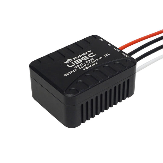 Flipsky 4-20S Lipo External UBEC 20A 5.0V (default) / 6.0V / 7.4V / 8.4V for RC Car Fixed Wing Aircraft Robot Arm Black