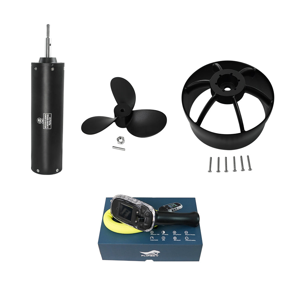 Flipsky 65220 Motor 120KV 6000W Round With Thread Shaft Integrated ESC | IP68 BLDC Motor / ESC 2-in-1 Combo For Surfing Boat Underwater Thruster | Hydro | Efoil