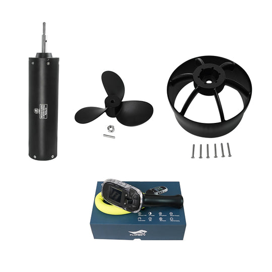 Flipsky 65220 Motor 120KV 6000W Round With Thread Shaft Integrated ESC | IP68 BLDC Motor / ESC 2-in-1 Combo For Surfing Boat Underwater Thruster | Hydro | Efoil