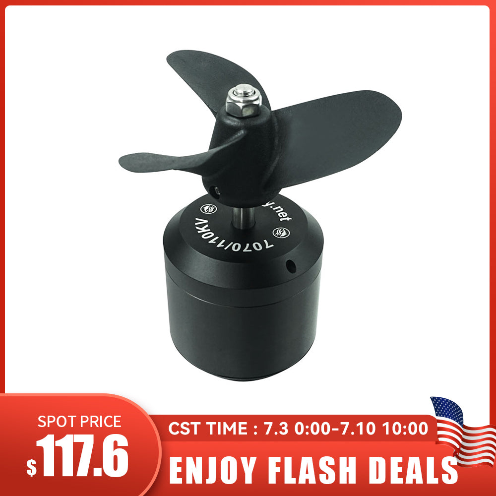 Flash Deals Flipsky Waterproof Brushless 7070 Motor 110KV 4200W for Surfing Boat Underwater Thruster |Hydro | Efoil