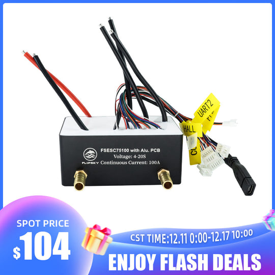 Flash Deals Flipsky 75100 With Aluminum PCB Based on VESC For Electric Skateboard / Scooter / Ebike Speed Controller