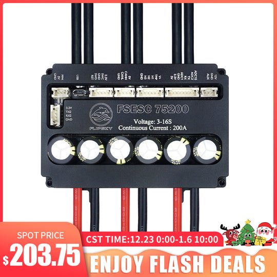 Flipsky FSESC 75200 75V High Current 200A ESC Base On Vesc With Aluminum Case Water Cooling Enclosure For E-Foil Fighting Robot Surfboard AGV Robot
