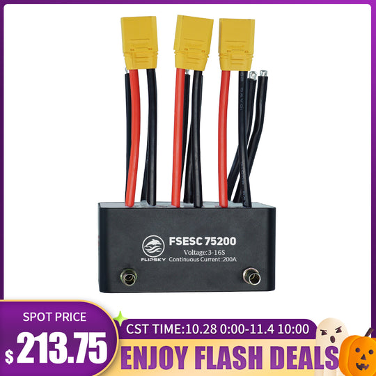 Flash Deals Flipsky FSESC 75200 75V High Current 200A ESC Base On Vesc With Aluminum Case Water Cooling Enclosure For E-Foil Fighting Robot Surfboard AGV Robot