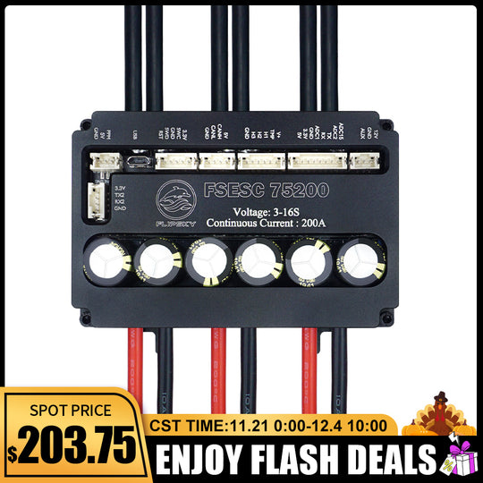 Flipsky FSESC 75200 75V High Current 200A ESC Base On Vesc With Aluminum Case Water Cooling Enclosure For E-Foil Fighting Robot Surfboard AGV Robot