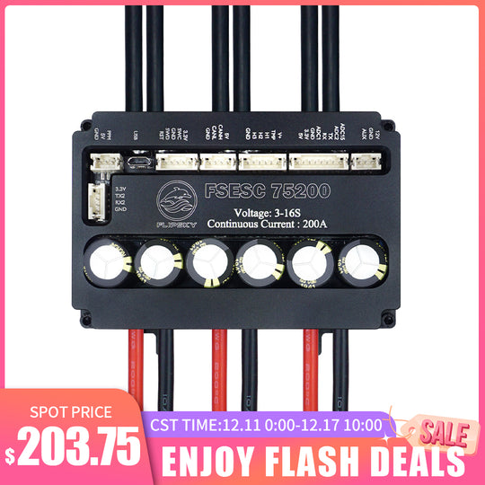 Flipsky FSESC 75200 75V High Current 200A ESC Base On Vesc With Aluminum Case Water Cooling Enclosure For E-Foil Fighting Robot Surfboard AGV Robot
