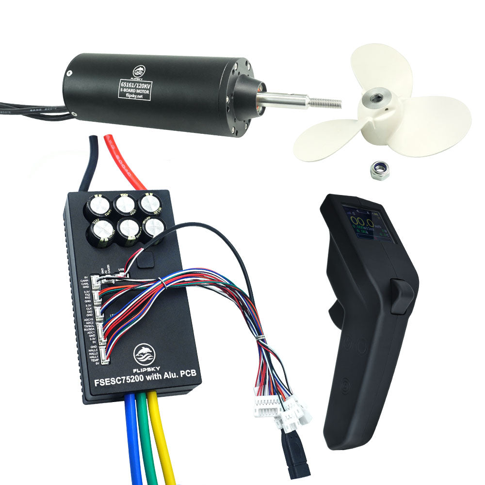 Group W7 Water Sports Kit (Includes High Current FSESC75300 /75200 and 65161 Motor) - FLIPSKY