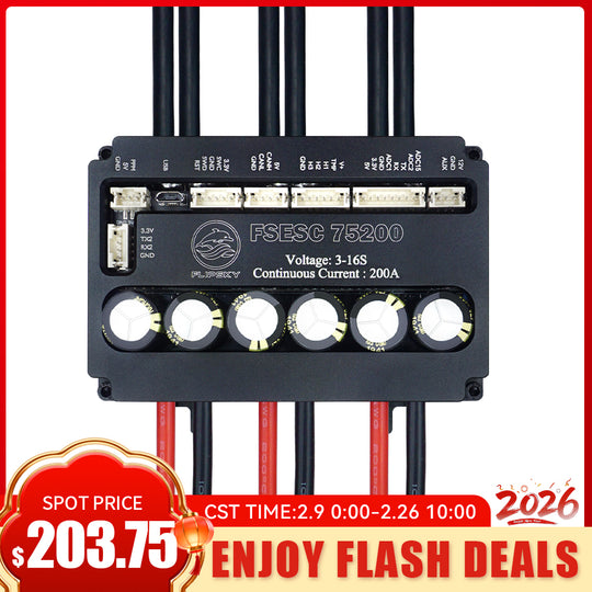 Flipsky FSESC 75200 75V High Current 200A ESC Base On Vesc With Aluminum Case Water Cooling Enclosure For E-Foil Fighting Robot Surfboard AGV Robot