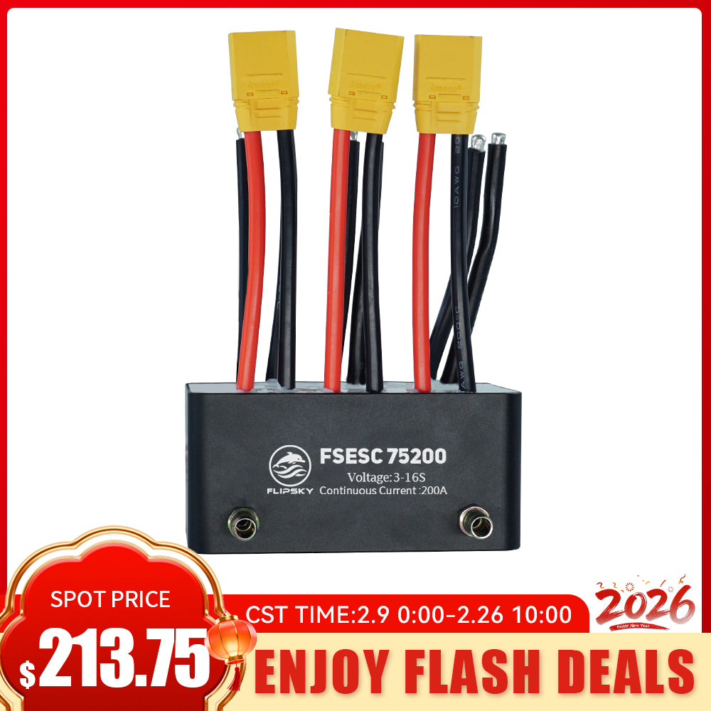 Flipsky FSESC 75200 75V High Current 200A ESC Base On Vesc With Aluminum Case Water Cooling Enclosure For E-Foil Fighting Robot Surfboard AGV Robot
