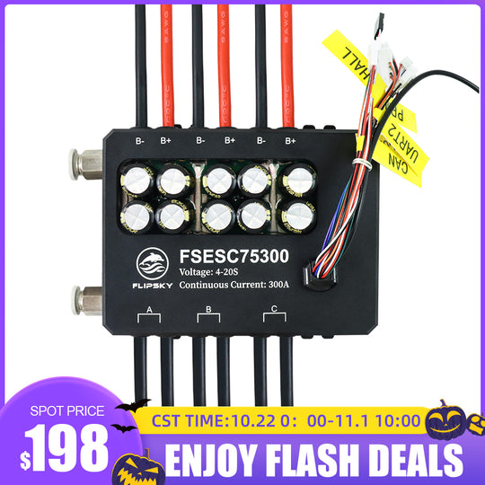 Flash Deals Flipsky FSESC 75300 84V High Current 350A ESC Base On Vesc With Aluminum Case Water Cooling Enclosure For E-Foil Fighting Robot Surfboard AGV Robot