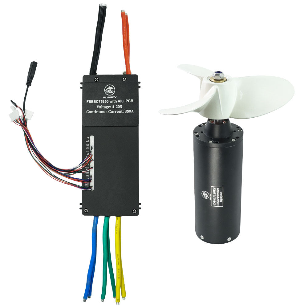 Group W7 Water Sports Kit (Includes High Current FSESC75300 /75200 and 65161 Motor) - FLIPSKY