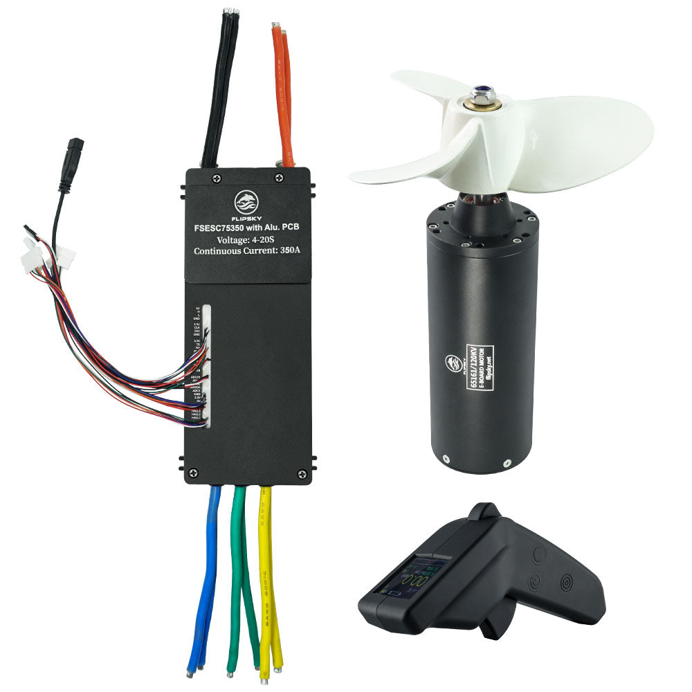 Group W7 Water Sports Kit (Includes High Current FSESC75300 /75200 and 65161 Motor) - FLIPSKY