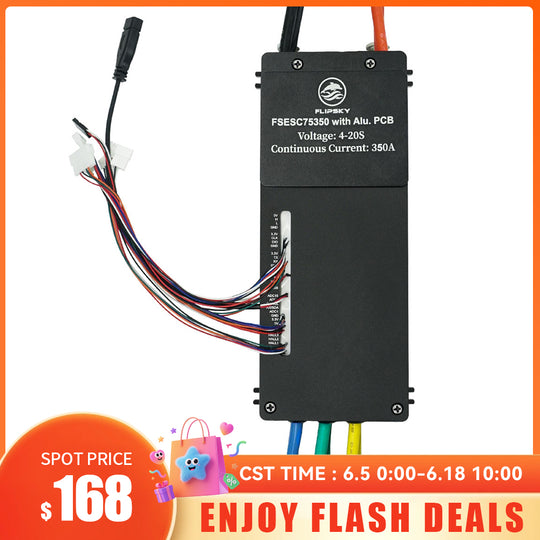 Flash Deals Flipsky FSESC 75350 84V High Current 350A ESC Base On Vesc With Aluminum Case Water Cooling Enclosure For E-Foil Fighting Robot Surfboard AGV Robot