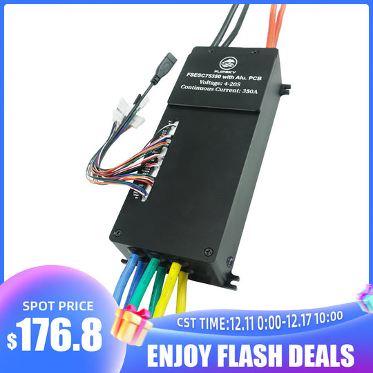 Flash Deals Flipsky FSESC 75350 84V High Current 350A ESC Base On Vesc With Aluminum Case Water Cooling Enclosure For E-Foil Fighting Robot Surfboard AGV Robot