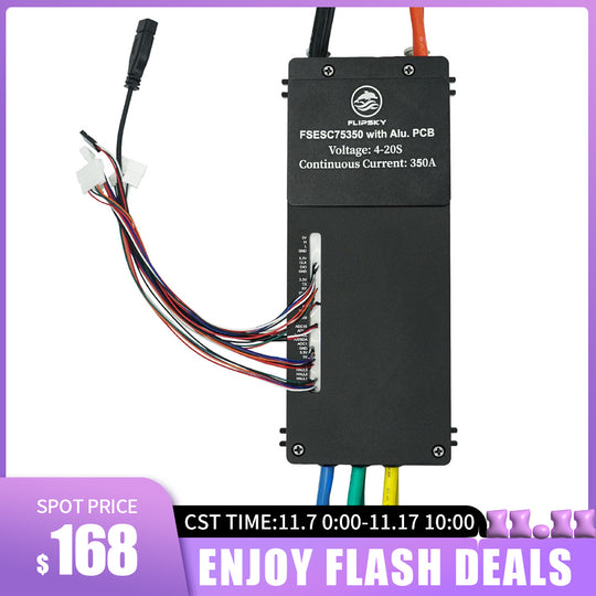 Flash Deals Flipsky FSESC 75350 84V High Current 350A ESC Base On Vesc With Aluminum Case Water Cooling Enclosure For E-Foil Fighting Robot Surfboard AGV Robot