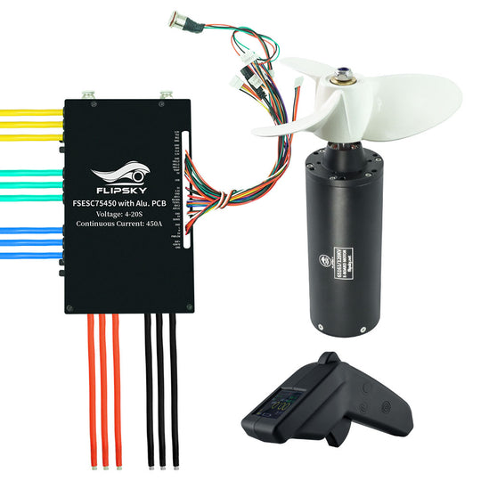 Group W7 Water Sports Kit (Includes High Current FSESC75300 /75200 and 65161 Motor) - FLIPSKY