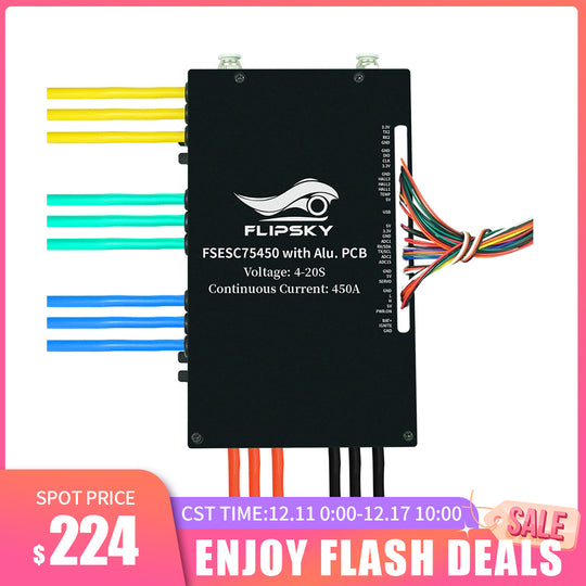 Flipsky FSESC 75450 84V High Current 450A ESC Base On Vesc With Aluminum Case Water Cooling Enclosure For E-Foil Fighting Robot Surfboard AGV Robot