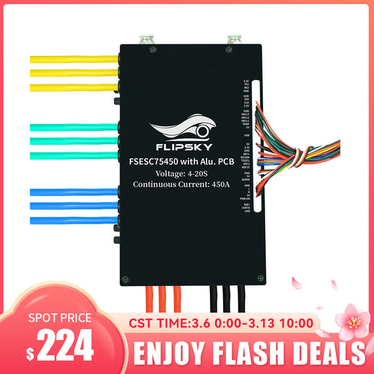 Flipsky FSESC 75450 84V High Current 450A ESC Base On Vesc With Aluminum Case Water Cooling Enclosure For E-Foil Fighting Robot Surfboard AGV Robot