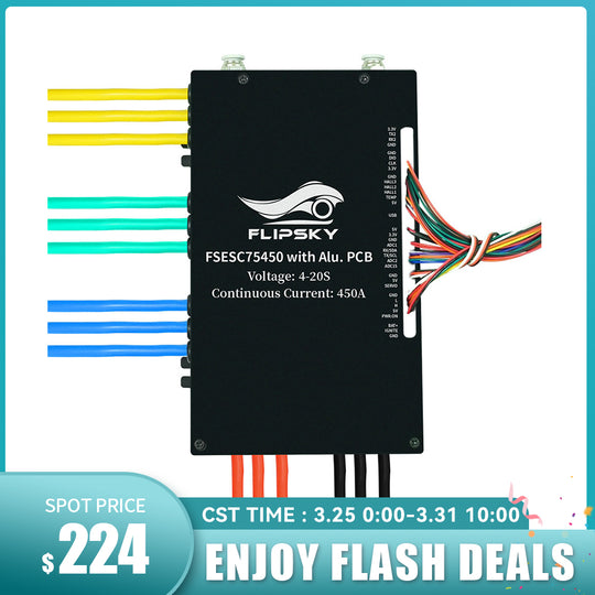 Flipsky FSESC 75450 84V High Current 450A ESC Base On Vesc With Aluminum Case Water Cooling Enclosure For E-Foil Fighting Robot Surfboard AGV Robot