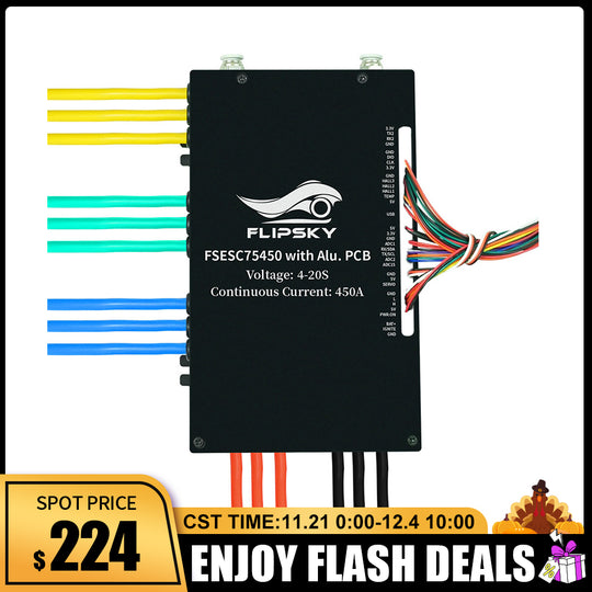 Flipsky FSESC 75450 84V High Current 450A ESC Base On Vesc With Aluminum Case Water Cooling Enclosure For E-Foil Fighting Robot Surfboard AGV Robot