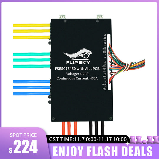Flash Deals Flipsky FSESC 75450 84V High Current 450A ESC Base On Vesc With Aluminum Case Water Cooling Enclosure For E-Foil Fighting Robot Surfboard AGV Robot
