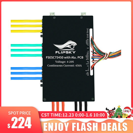 Flipsky FSESC 75450 84V High Current 450A ESC Base On Vesc With Aluminum Case Water Cooling Enclosure For E-Foil Fighting Robot Surfboard AGV Robot