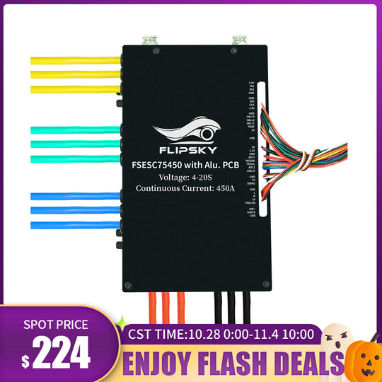 Flash Deals Flipsky FSESC 75450 84V High Current 450A ESC Base On Vesc With Aluminum Case Water Cooling Enclosure For E-Foil Fighting Robot Surfboard AGV Robot