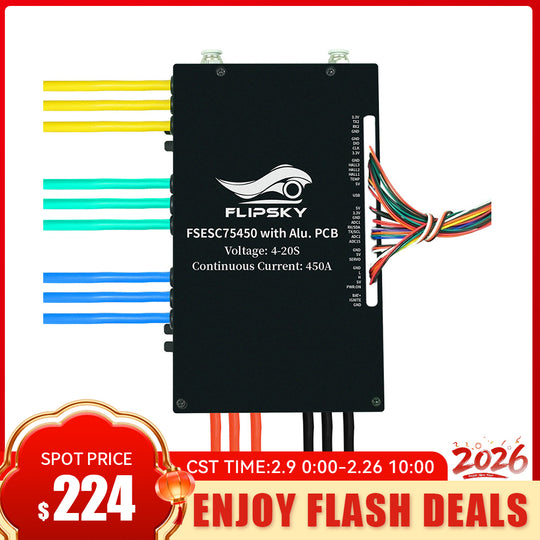 Flipsky FSESC 75450 84V High Current 450A ESC Base On Vesc With Aluminum Case Water Cooling Enclosure For E-Foil Fighting Robot Surfboard AGV Robot