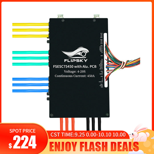 Flash Deals Flipsky FSESC 75450 84V High Current 450A ESC Base On Vesc With Aluminum Case Water Cooling Enclosure For E-Foil Fighting Robot Surfboard AGV Robot